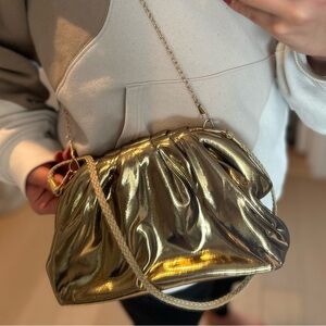 Nina Gold Clutch Worn Once